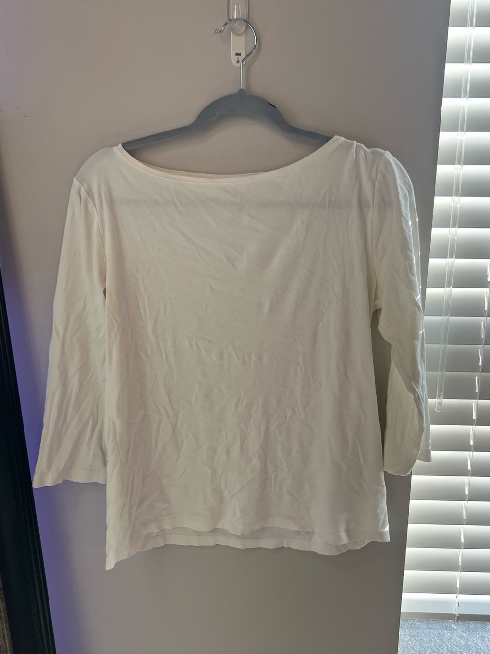 Talbots White & Cream Long Sleeve Top – Size Medium